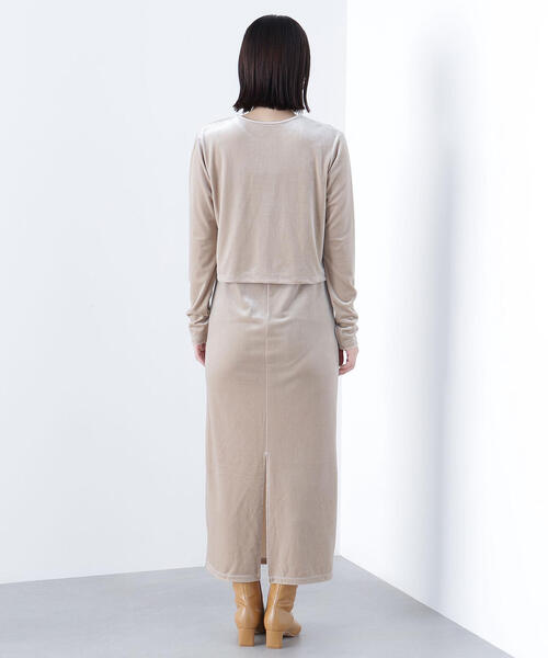 NATURAL BEAUTY BASIC(ナチュラルビューティーベーシック)の「◇ベロアカーデ&キャミワンピース(ワンピース・レディース・ダークブラウン/ベージュ・P/S/MEDIUM)」の11枚目の写真
