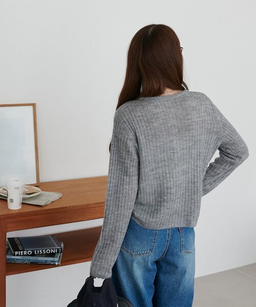 モヘアヘンリーネックプルオーバー（ニット/セーター）｜DISCOAT