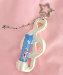 【EVERYTHINGS】HEAVENLY(TREBALM) / 【エブリシングス】ホワイトスターリーミュージックモチーフリップケースキーリング