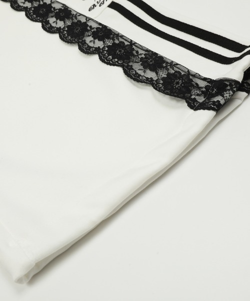 lilful（リルフル）の「サイドレースダブルライン ワッペン付 ワイドスウェットジャージパンツ（スウェットパンツ・レディース・ホワイト/ブラック・S/M）」の13枚目の写真