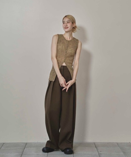 todayful 2way Sheer Knitvest アイボリー　IVR TODAYFUL トゥデイフル 2way Sheer Knitvest 即納 : RAPTURE