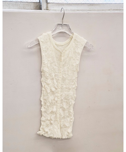 todayful 2way Sheer Knitvest アイボリー　IVR todayful 2way Sheer Knitvest アイボリー IVR todayful 2way