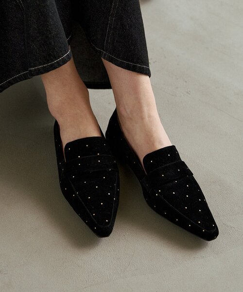 再入荷/新色ドット】ポインテッドローファー（ローファー