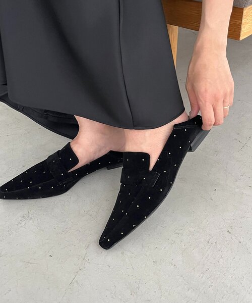 再入荷/新色ドット】ポインテッドローファー（ローファー