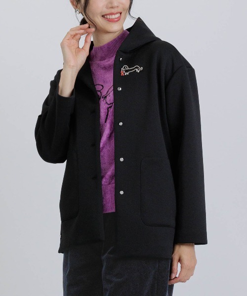 ブローチ付フードコート