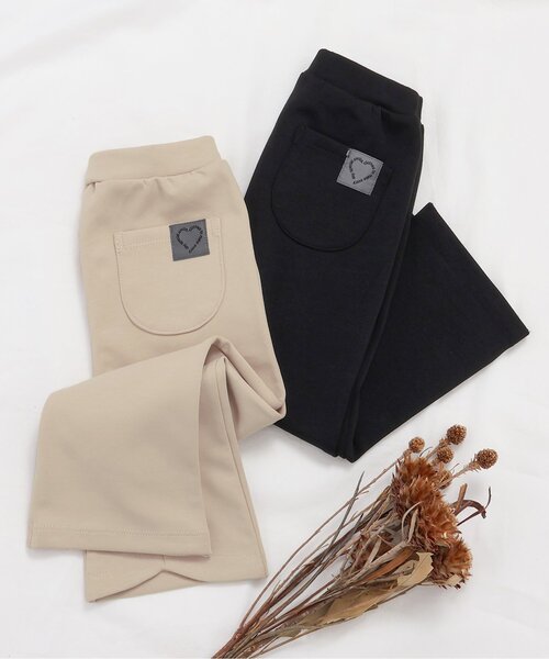 apres les cours（アプレレクール）の「フレアパンツ（その他パンツ・キッズ・ベージュ/ブラック・80/90/100/110/120/130/140）」の6枚目の写真