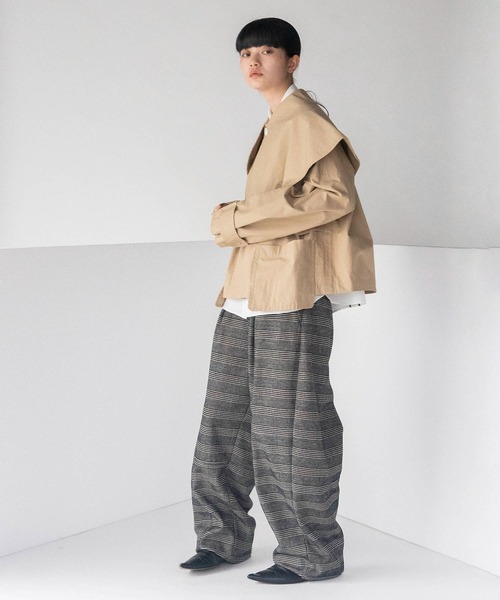 mintdesigns（ミントデザインズ）の「DUMBO COLLAR COAT（その他アウター・レディース・ベージュ/ブラック・ONESIZE）」の17枚目の写真