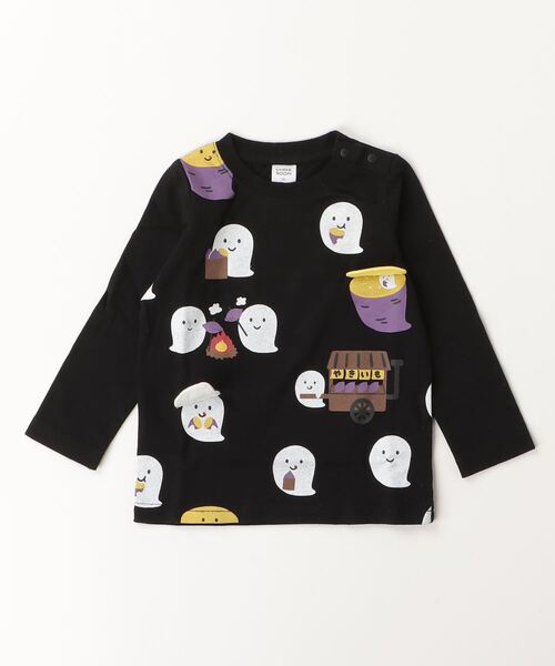 CHEEK ROOM(チークルーム)の「CHEEK ROOM/チークルーム おばけの焼きいも ロングTシャツ(Tシャツ/カットソー・キッズ・ピンク/ブルー/ブラック・80cm/90cm/100cm/110cm/120cm/130cm)」の4枚目の写真