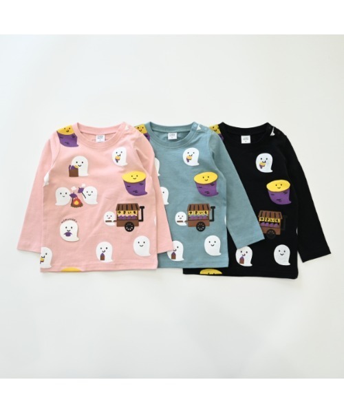 CHEEK ROOM(チークルーム)の「CHEEK ROOM/チークルーム おばけの焼きいも ロングTシャツ(Tシャツ/カットソー・キッズ・ピンク/ブルー/ブラック・80cm/90cm/100cm/110cm/120cm/130cm)」の11枚目の写真