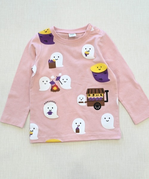CHEEK ROOM(チークルーム)の「CHEEK ROOM/チークルーム おばけの焼きいも ロングTシャツ(Tシャツ/カットソー・キッズ・ピンク/ブルー/ブラック・80cm/90cm/100cm/110cm/120cm/130cm)」の22枚目の写真