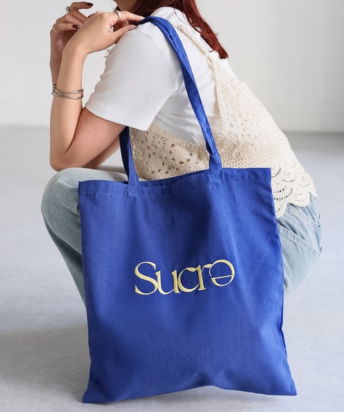 Riberry(リベリー)の「ロゴ刺繍トートバッグ(トートバッグ・レディース・ブルー/ブラック/ベージュ/グリーン/ピンク・FREE)」の4枚目の写真