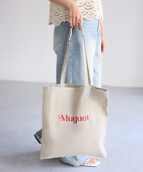 Riberry(リベリー)の「ロゴ刺繍トートバッグ(トートバッグ・レディース・ブルー/ブラック/ベージュ/グリーン/ピンク・FREE)」の12枚目の写真