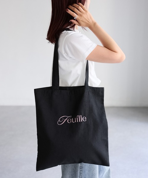 Riberry(リベリー)の「ロゴ刺繍トートバッグ(トートバッグ・レディース・ブルー/ブラック/ベージュ/グリーン/ピンク・FREE)」の8枚目の写真