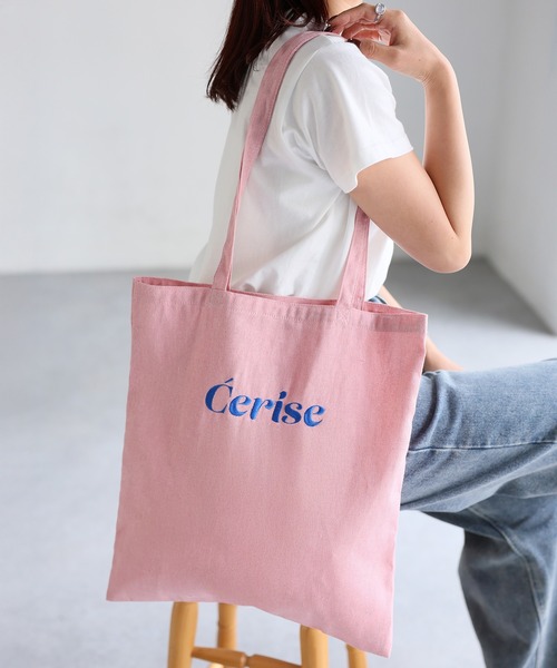 Riberry(リベリー)の「ロゴ刺繍トートバッグ(トートバッグ・レディース・ブルー/ブラック/ベージュ/グリーン/ピンク・FREE)」の22枚目の写真