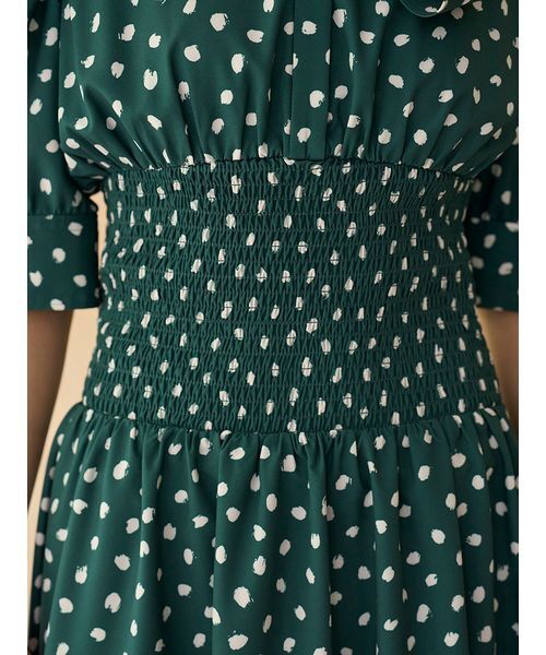 セール】ドットボウタイシャツワンピース（ワンピース）｜SNIDEL