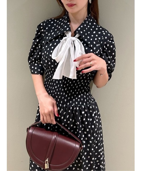 ドットボウタイシャツワンピース（ワンピース）｜SNIDEL（スナイデル