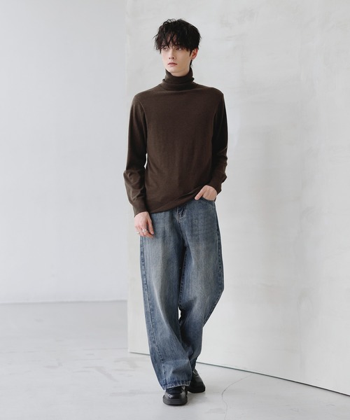 タートルネックニット 大きいサイズ 優しい肌触りの定番タートルネックセーター 通販【ニッセン】