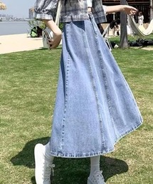 デニムフレアスカート