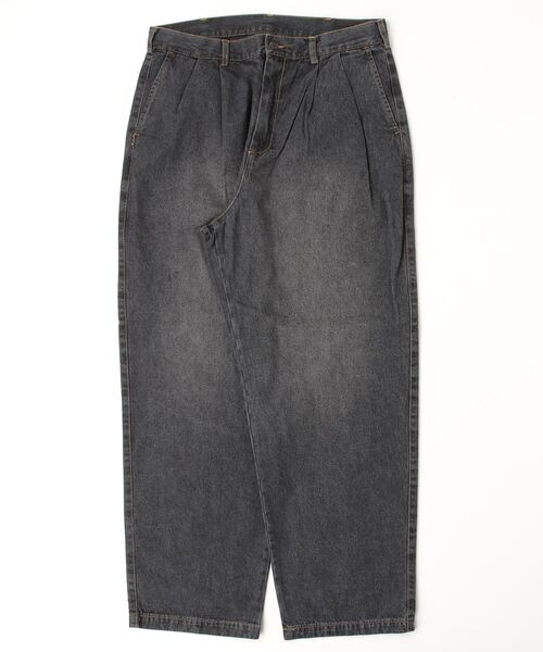 BROKEN BASE(ブロークンベース)の「Two-Tuck Wide Denim(デニムパンツ・メンズ・ブラック/ライトブルー・LARGE/MEDIUM)」の8枚目の写真