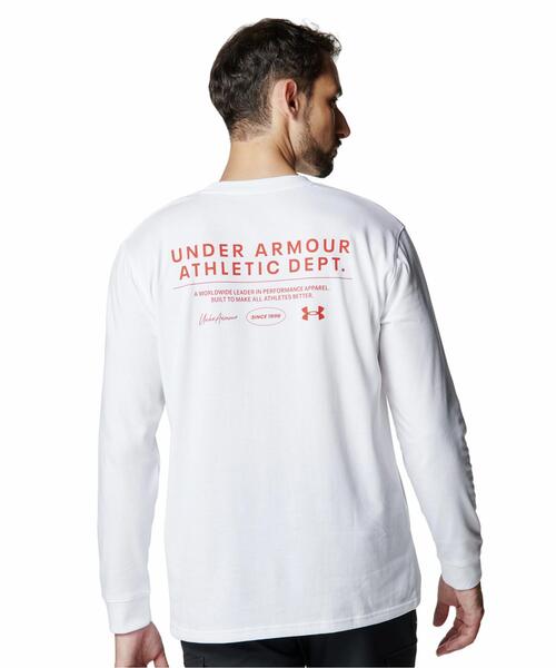 UNDER ARMOUR(アンダーアーマー)の「UAヘビーウエイト ロゴ グラフィック ロングスリーブ Tシャツ(ライフスタイル/メンズ)(Tシャツ/カットソー・メンズ・ホワイト・L/M/S/XL/2XL/3XL)」の10枚目の写真