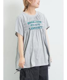 [接触冷感]シャーリングロゴプリントTシャツ