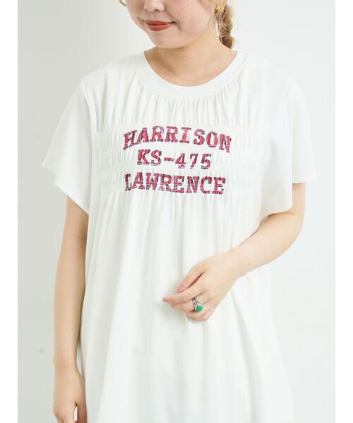 SM2（エスエムツー）の「[接触冷感]シャーリングロゴプリントTシャツ（Tシャツ/カットソー・レディース・レッド/オフホワイト/チャコールグレー/グレー・F）」の6枚目の写真