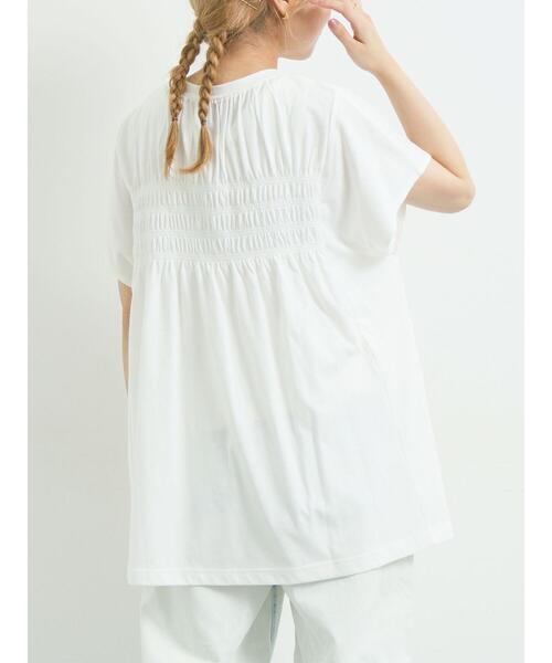 SM2（エスエムツー）の「[接触冷感]シャーリングロゴプリントTシャツ（Tシャツ/カットソー・レディース・レッド/オフホワイト/チャコールグレー/グレー・F）」の9枚目の写真
