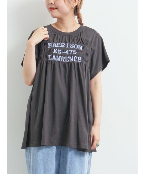 SM2（エスエムツー）の「[接触冷感]シャーリングロゴプリントTシャツ（Tシャツ/カットソー・レディース・レッド/オフホワイト/チャコールグレー/グレー・F）」の18枚目の写真