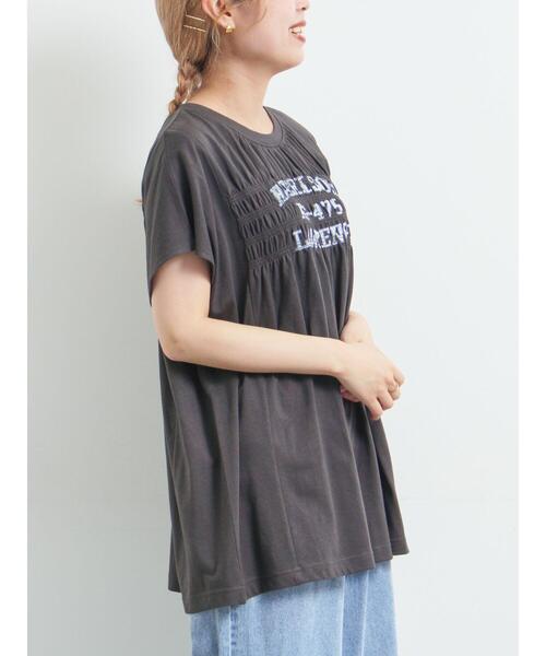 SM2（エスエムツー）の「[接触冷感]シャーリングロゴプリントTシャツ（Tシャツ/カットソー・レディース・レッド/オフホワイト/チャコールグレー/グレー・F）」の19枚目の写真