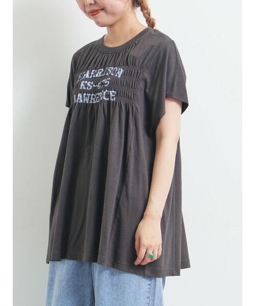 SM2（エスエムツー）の「[接触冷感]シャーリングロゴプリントTシャツ（Tシャツ/カットソー・レディース・レッド/オフホワイト/チャコールグレー/グレー・F）」の20枚目の写真