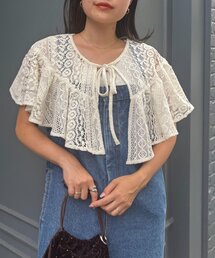 CIAOPANIC TYPY | indiaネットレース付け衿(マフラー)