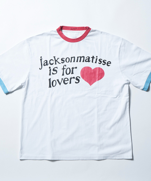 JACKSON MATISSE(ジャクソンマティス)の「【JACKSON MATISSE/ジャクソンマティス】is for lovers Tee/リンガーTシャツ/ユニセックス【WEB限定】(Tシャツ/カットソー・メンズ・レッド/ピンク・M/L/XL)」の7枚目の写真