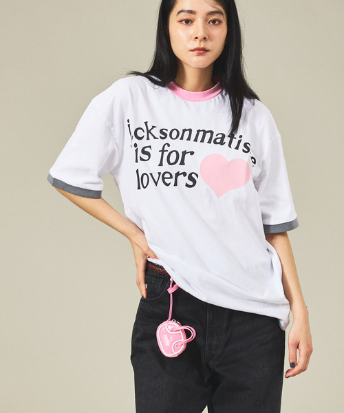 JACKSON MATISSE(ジャクソンマティス)の「【JACKSON MATISSE/ジャクソンマティス】is for lovers Tee/リンガーTシャツ/ユニセックス【WEB限定】(Tシャツ/カットソー・メンズ・レッド/ピンク・M/L/XL)」の11枚目の写真