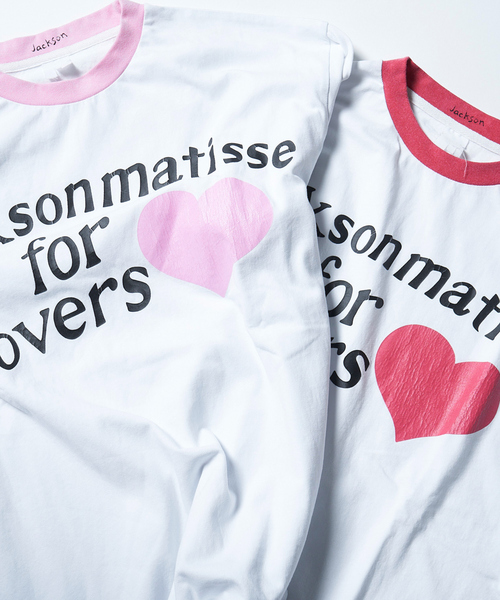 JACKSON MATISSE(ジャクソンマティス)の「【JACKSON MATISSE/ジャクソンマティス】is for lovers Tee/リンガーTシャツ/ユニセックス【WEB限定】(Tシャツ/カットソー・メンズ・レッド/ピンク・M/L/XL)」の20枚目の写真