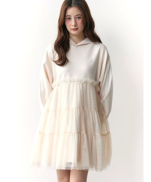 セール】2WAYチュールオーバースウェットワンピース（ワンピース