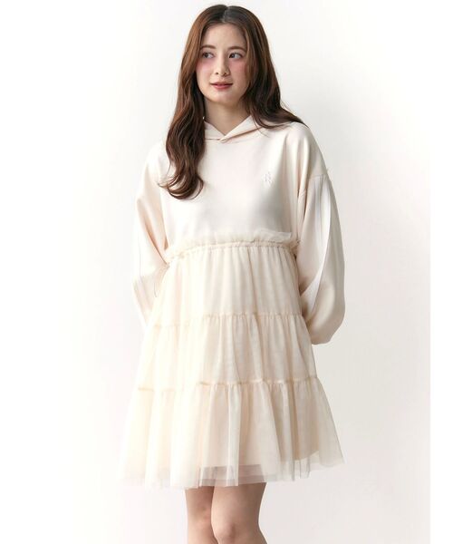 セール】2WAYチュールオーバースウェットワンピース（ワンピース