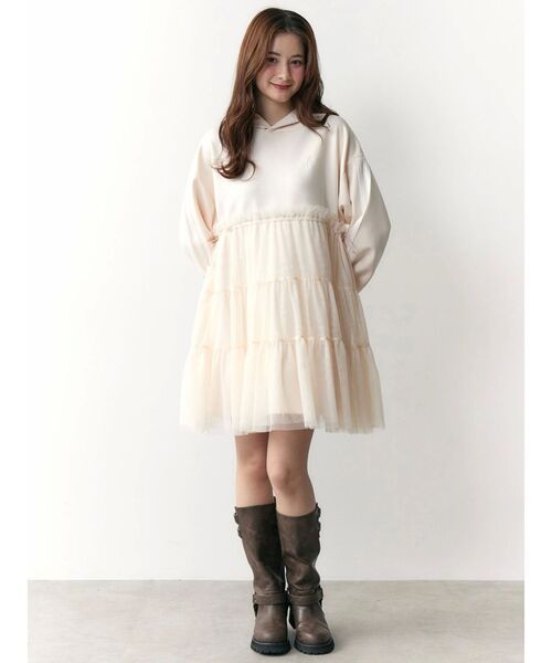 セール】2WAYチュールオーバースウェットワンピース（ワンピース