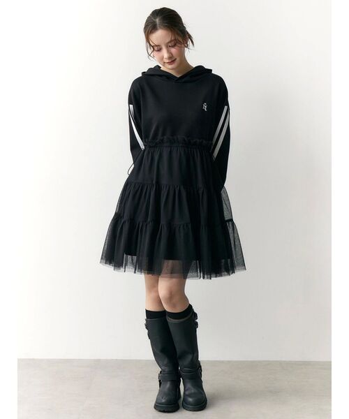 2WAYチュールオーバースウェットワンピース（ワンピース）｜CALNAMUR