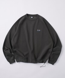 近年 クレージュ 立体ロゴ スウェット ラグランスリーブ オーバーサイズ グレー FREAK'S STORE｜オーガンジー 重ね ラグラン スウェット【限定
