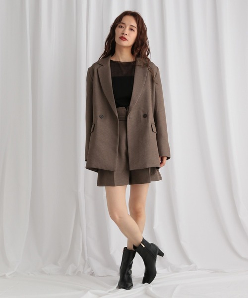 mysty woman(ミスティウーマン)の「シアー長袖ニット 577089(ニット/セーター・レディース・アイボリー/ブラウン/ブラック・FREE)」の7枚目の写真