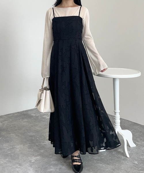 mysty woman(ミスティウーマン)の「シアー長袖ニット 577089(ニット/セーター・レディース・アイボリー/ブラウン/ブラック・FREE)」の22枚目の写真