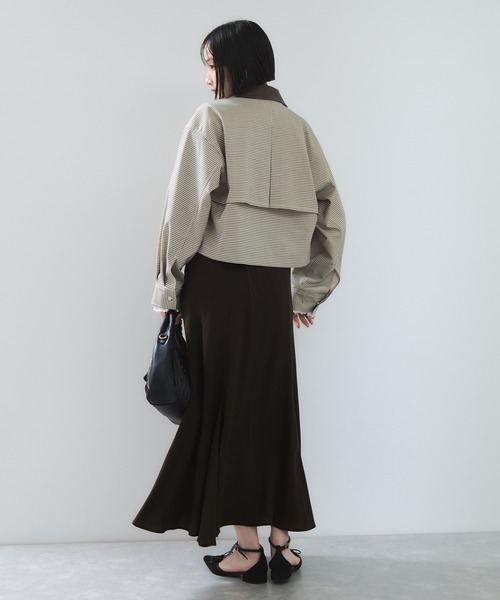 VIS（ビス）の「フィブリルサテン＆レースアソートマーメイドスカート（スカート・レディース・チャコールグレー/ブラウン系その他2/キナリ・FREE）」の22枚目の写真