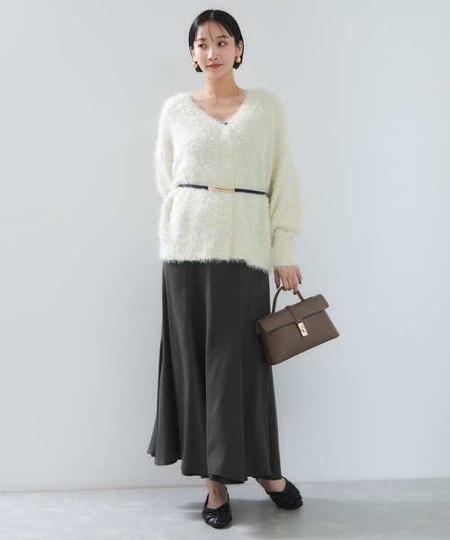 VIS（ビス）の「フィブリルサテン＆レースアソートマーメイドスカート（スカート・レディース・チャコールグレー/ブラウン系その他2/キナリ・FREE）」の20枚目の写真