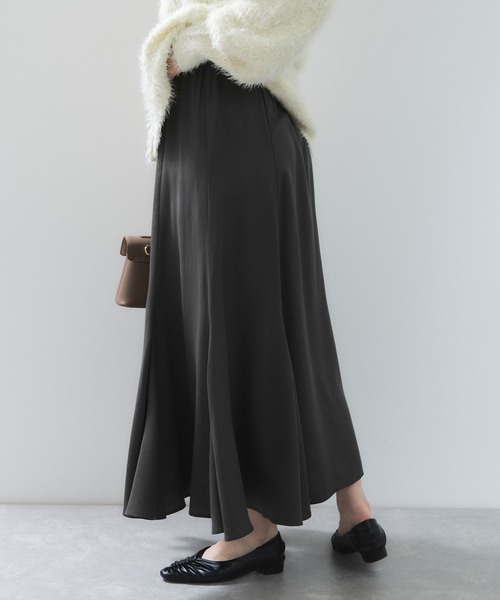 VIS（ビス）の「フィブリルサテン＆レースアソートマーメイドスカート（スカート・レディース・チャコールグレー/ブラウン系その他2/キナリ・FREE）」の18枚目の写真