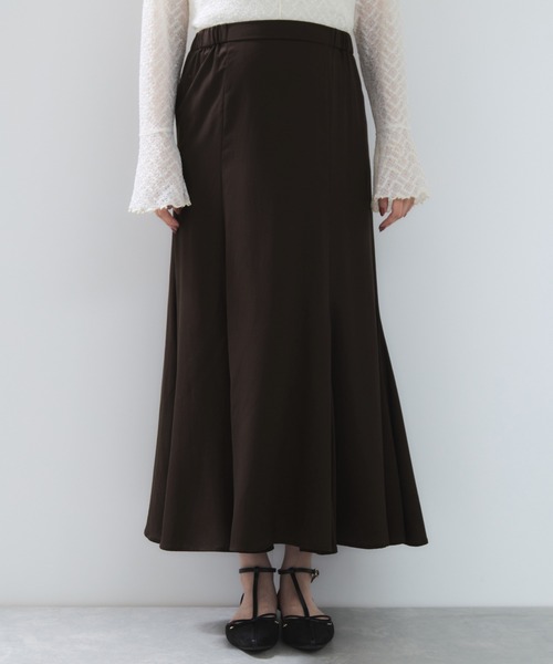 VIS（ビス）の「フィブリルサテン＆レースアソートマーメイドスカート（スカート・レディース・チャコールグレー/ブラウン系その他2/キナリ・FREE）」の16枚目の写真