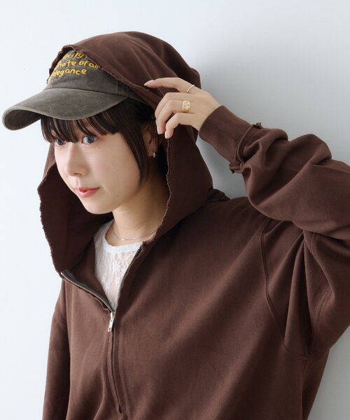 WHIMSIC（ウィムジック）の「【WHIMSIC】ピグメントダイロゴキャップ（ハット・レディース・ブラウン/ブラック/ネイビー・FREE）」の12枚目の写真