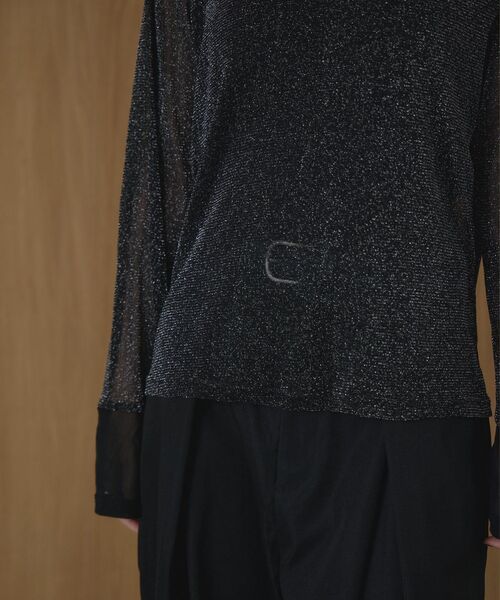 kivi(キヴィ)の「ラメシアートップス(Tシャツ/カットソー・レディース・ダークブルー/ダークグレー/ブラック/ホワイト・FREE)」の18枚目の写真