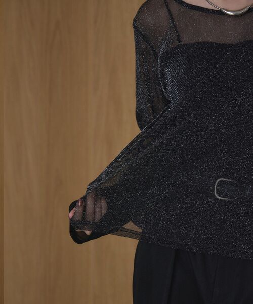 kivi(キヴィ)の「ラメシアートップス(Tシャツ/カットソー・レディース・ダークブルー/ダークグレー/ブラック/ホワイト・FREE)」の19枚目の写真