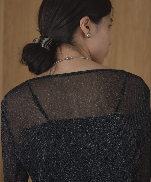 kivi(キヴィ)の「ラメシアートップス(Tシャツ/カットソー・レディース・ダークブルー/ダークグレー/ブラック/ホワイト・FREE)」の20枚目の写真