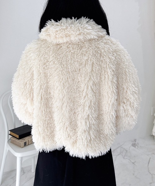 INGNI（イング）の「ステンカラープードルエコファーブルゾン（ブルゾン・レディース・ベージュ/ブラック/アイボリー/モカ・M）」の13枚目の写真